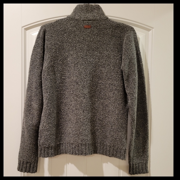 Columbia gray tweed mock zip up sweater - Picture 2 of 9